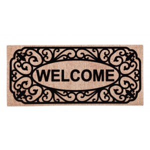 Charlton Home Columbard Filigree Welcome Sassafras Switch Doormat EGFG7103